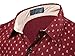 Neleus Men's Long Sleeve Button Down Casual Shirts,501# Burgundy & Red (Skull),L