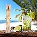 KKMO 250 Pack Dye-Free Biodegradable Premium Paper Straws, Made from Kraft