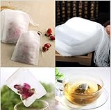 Angelduck Disposable Drawstring Tea Filter Bags, Empty Heat Seal, Pack of 100