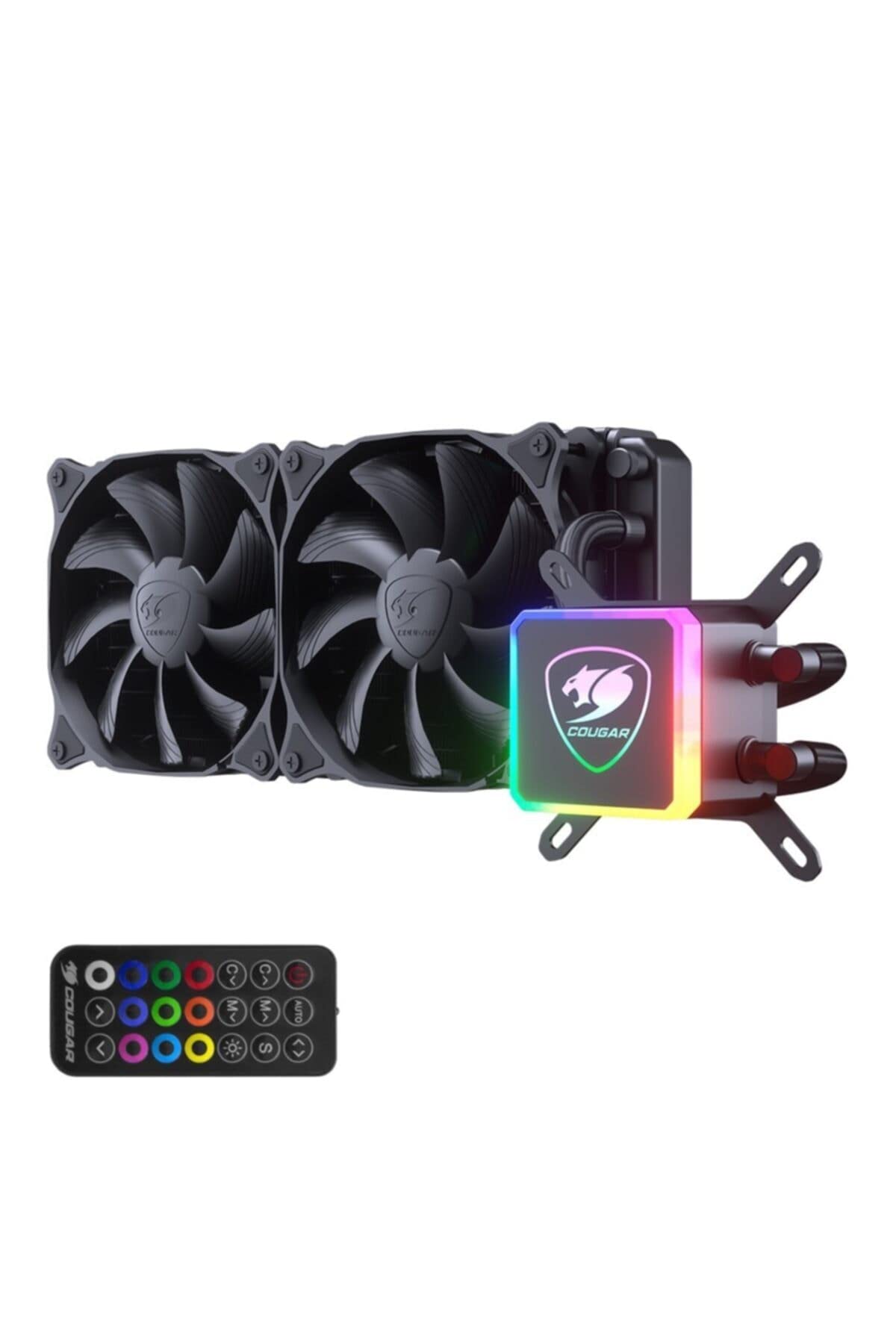Cougar Aqua 240mm CPU Liquid Cooling with Addressable RGB and a Remote Controller, CGR-AQUA 240