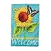 UOOPOO Polyester Fabric Garden Flags Lovely Kitties with Dasies American Hat Fade Custom Banners of Waterproof 12.5 x 18 Inch