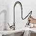 Best Commercial Stainless Steel Single Handle Pull Out Sprayer Brushed Nickel Kitchen Faucet, Pull Down Kitchen Faucets