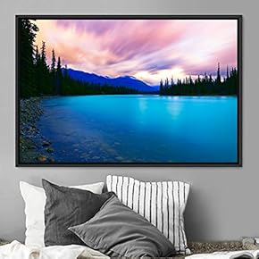 signwin Framed Canvas Wall Art Calming Waters Aerial...