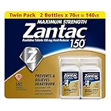 Zantac 150 Maximum Strength 140 Tablets - Twin Pack - 2 Bottles x 70ct = 140ct