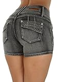 C582SH-P – Plus Size, Butt Lifting, Levanta Cola, High Waist Denim Shorts