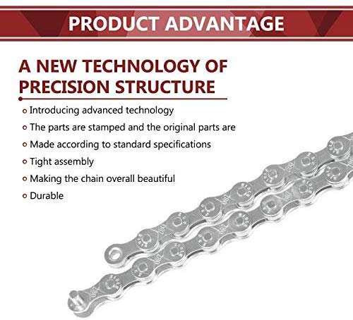 image for KONIBN 6/7/8-Speed Bicycle Chain, 116 Links   Steel High Strength Bike