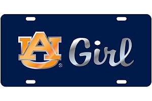 Craftique Auburn Tigers Mirrored AU Girl License Plate Tag