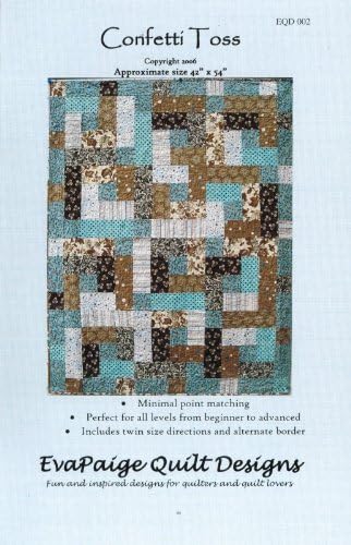 Confetti Toss Pattern Approximately 42" x 54" Finished Size Fat Quarter Friendly Great for Beginners