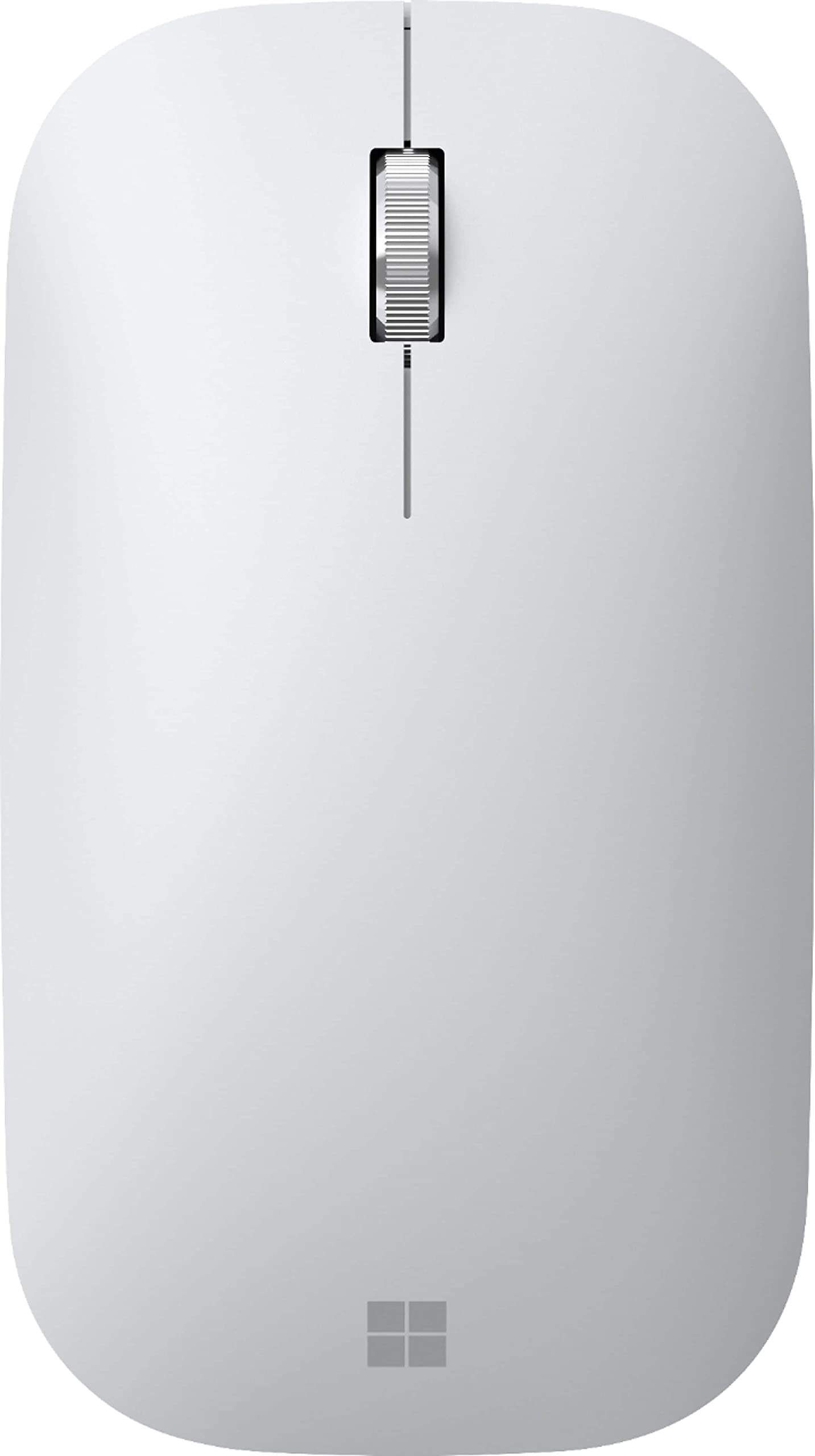 Microsoft Modern Mobile Mouse - Glacier - Comfortable Right/Left Hand Use with Metal Scroll Wheel, Wireless, Bluetooth for PC/Laptop/Desktop, works with Mac/Windows 8/10/11 Computers