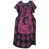 Womens Kaftan House Dress Batik Print Hippie Beach Cover UP Maxi Caftan Dresses
