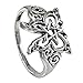 Sterling Silver Butterfly Pentagram Pentacle Ring (Size 4-15)