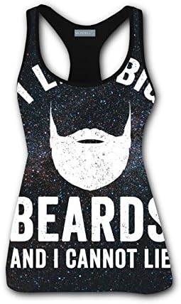 YAsedd Women's Summer Big Beards Cannot Lie Tank Top Sleeveless Vest 3D Print