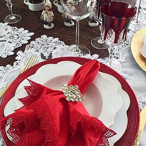 Getfitsoo Diamond Napkin Ring, Bling Napkin Rings Thanksgiving
