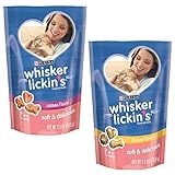 Purina 4 Pack Whisker Lickin's Soft & Delicious Salmon & Chicken Flavor Chewy Moist Cat Treats 2.5 oz Bags