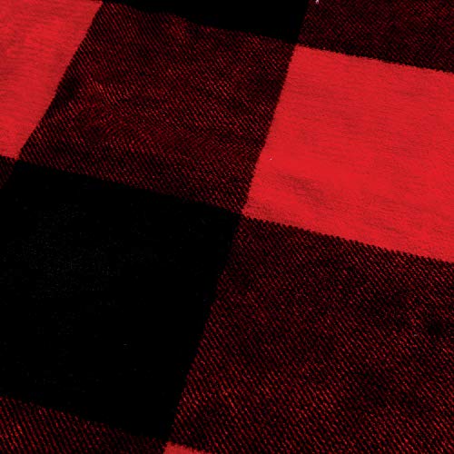 Red Black Buffalo Plaid Throw Blanket Sofa Couch Bed Plaid Checker Blanket Lightweight Cozy Plush Throw All Season Blanket (60\