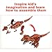 Alpacasso 4 PCS Large Size Dinosaur Building Block Toys, Jurassic Dinosaur Building Blocks Figures Toys for Boys, Including Tyrannosaurus Rex, Velociraptor, Dilophosaurus, Carnotaurus