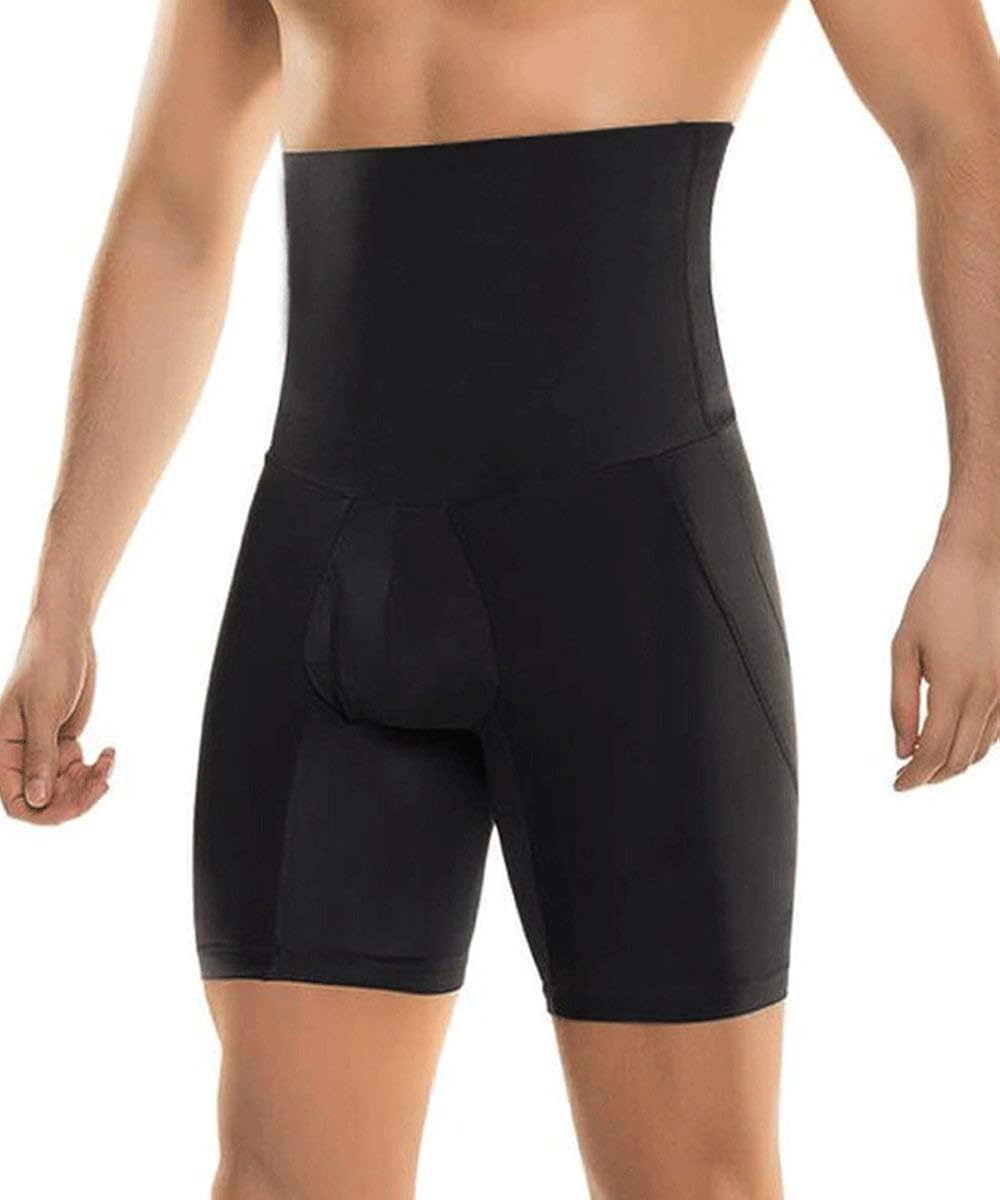 Männer Schwarz Slimming Shorts Hohe Taille Kontrolle Bauch Kompression Shaper Hose Amazon.de