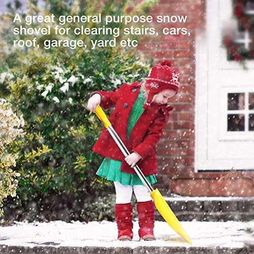 ISILER Extendable 4 in 1 Snow Removal Kit with Snow Shovel, Ice Scraper, Snow Brush and Squeegee for Cars Trucks