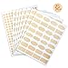 8 Sheet Essential Oil Bottle Stickers Labels,Waterproof Shape Stickers for Food Jars,Fancy Kraft Paper(445 Pcs)