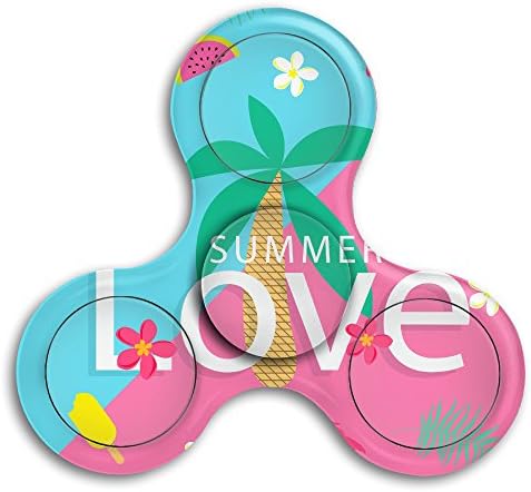Love Summer Cheerful Summer Fidget Spinner Hand Toy Stress Reducer For Work School Class High Speed 360 Triangle Finger For Focus , ADHD Anxiety Autism For Adult Children Kids Men Women Teenager