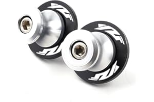 GZYWMJZ Pack of 2 Motorcycle Swing Arm Spools For Yamaha YZF R3 R25 R6 R7 R1 YZF-R3 YZF-R1 YZF-R7 1999-2024 2025 Accessories, M6 Swingarm Slider Stand Paddock Screw (Silver)