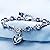 Adorable Woman Heart-shaped Round Cut Crystal Women Fashion Infinity Created Pendant Bracelet