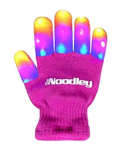 The Noodley Flashing LED Light Gloves - Pink Girls Flash Gift
