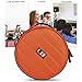 0721H BUBM Portable Round 32 CD Disc Storage Case Bag Heavy Duty CD/DVD Wallet for Car, Home, Office and Travel (Orange)