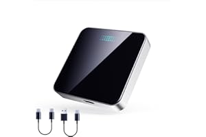 YG CULTURE 2 in 1 Wireless Carplay & Android Auto Adapter box- Bluetooth 5.0, Convert Wired to Wireless，5.8Ghz WiFi Auto Connect No Delay，Plug & Play,Smart Carplay Box Support iPhone 6+/iOS10+/Android 11.0+