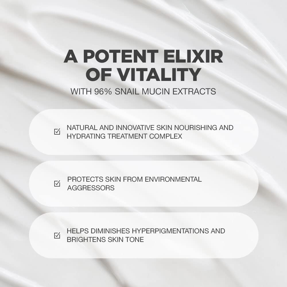 Snail Eye Cream | Advanced Snail Mucin Eye Cream | Snail Mucin Eye Cream | Snail Mucin Eye Cream with High Concentrate of Snail Secretion Filtrate | Snail Eye Cream with Natural and Innovative Complex | Korean Moisturizer Snail Eye Cream with 96% Snail Mucin Extracts | Snail Eye Cream for Sensitive and All Skin Type | Formulated with Snail Mucin, Centella Asiatica, Rosemary and Other Natural Ingre