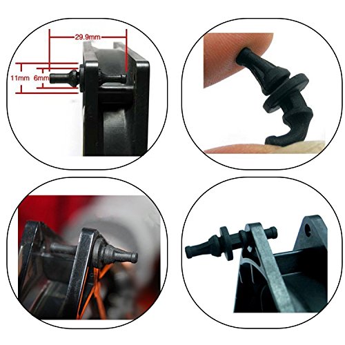 Computer PC Desktop Case Fan Rivet AntiVibration Mount Screws [12 Pack