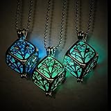 Steampunk Pretty Magic Round Fairy Locket Glow In The Dark Pendant Necklace Gift