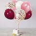 Bachelorette Party Decorations Balloons 40 Pack 12 Inch White Rose Gold Burgundy Latex Balloons with Confetti Balloon for Baby Shower Bridal Shower Wedding Party Supplies