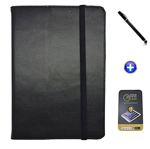 Kit Capa para Galaxy Tab A 9.7 P550/P555 Carteira + Película de Vidro + Caneta Touch (Preto)