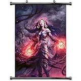 Home Decor Art Movie Poster with Liliana Vess Magic The Gathering Game Wall Scroll Poster Fabric Painting 23.6 X 35.4 Inch (60cm X 90 cm)