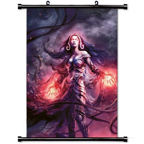 Home Decor Art Movie Poster with Liliana Vess Magic The Gathering Game Wall Scroll Poster Fabric Painting 23.6 X 35.4 Inch (60cm X 90 cm)