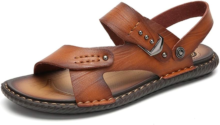 Amazon Jpyly メンズ 夏 サンダル 革製 アウトドア 通気性 耐久性抜群 疲れない 防滑 防臭 吸汗 速乾 メンズ サンダル Jpyly ファッションサンダル