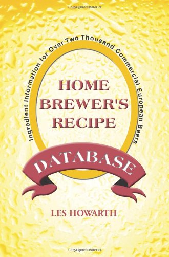 The Home Brewer's Recipe Database: Ingredient Information for Over Two Thousand Commercial European Beers