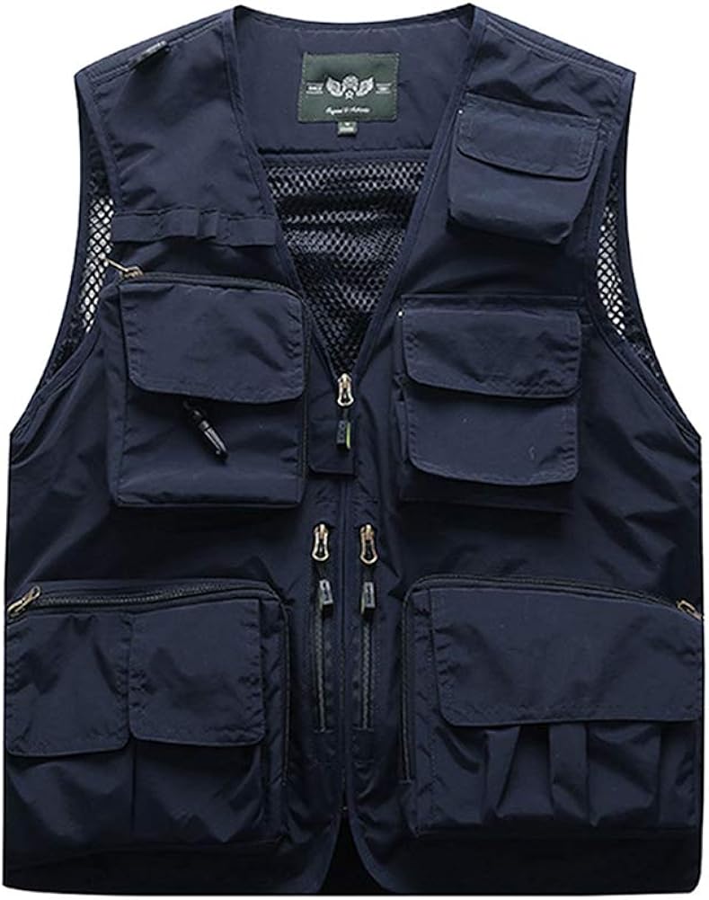 Outdoor Gilet Pêche Voyage Sport Safaris Vest Multi-Poches Pour Homme