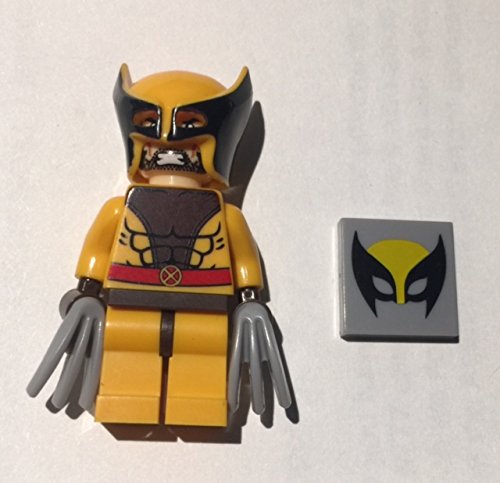 Wolverine lego compatible mini figure classic costume, orange brown uniform X-men