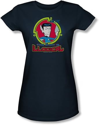 Amazon.com: Star Trek - Quogs/Illogical Juniors T-Shirt in ...