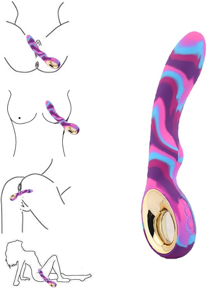 C-Lítoris V-Íbrátor Tshirt Toys Handheld Silicone Waterproof Massage Stick, Silent Rechargeable Rainbow Camouflage Massage Magic Wand Camouflage by Dwoon