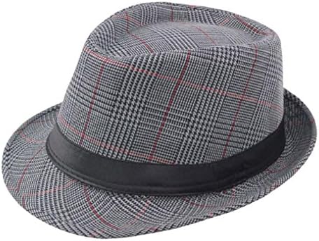 Aniywn Summer Men Straw Hat Cool Cool Cowboy Hat (Free Size, ❤️Gray)