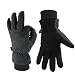 OZERO Winter Gloves Coldproof Snow Work Ski Glove - Deerskin Leather Palm & Polar Fleece Back with Insulated Cotton - Windproof Water-Resistant Warm Hands in Cold Weather for Women Men - Gray(L) primary