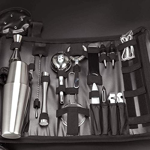 LTLWSH Boston Shaker Kit, Edelstahl Cocktail Shaker Set, Barmass, Barstössel, Barlöffel, Barsieb und Flaschenöffner – Bild 3