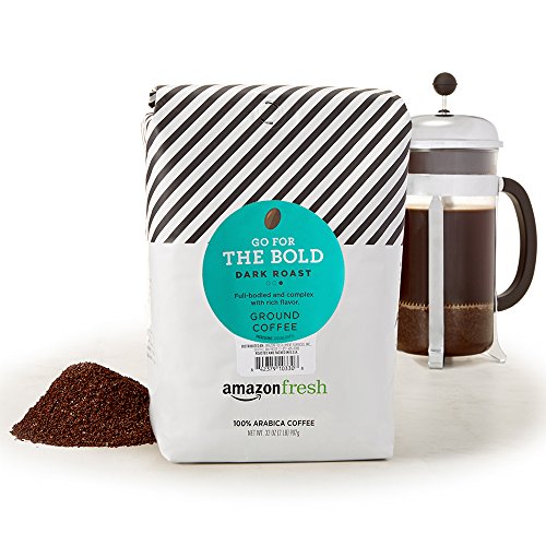 AmazonFresh Go For The Bold Ground Coffee, Dark Roast, 32 Ounce (Pack of 1)