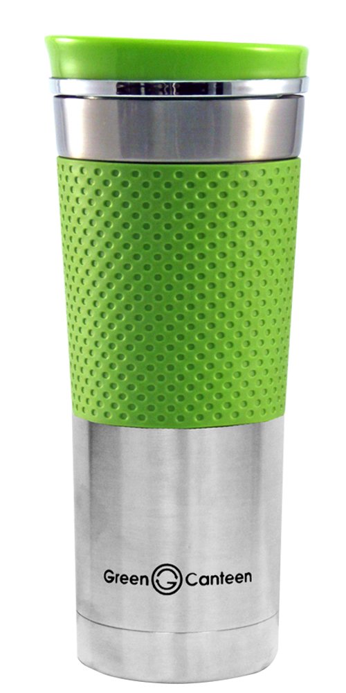 Green Canteen Double Wall Stainless Steel Coffee Mug, 16Ounce, Green