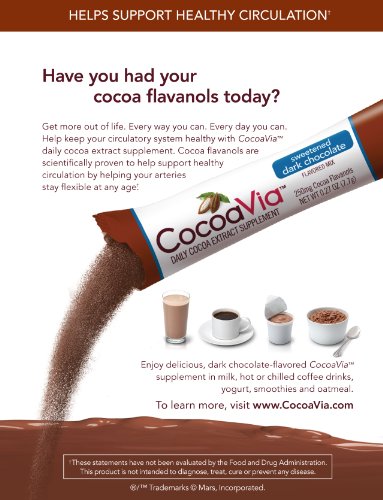 CocoaVia Dietary Supplement, Sweetened, Dark Chocolate, 30 Count - Thumbnail 5