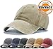 Unisex Vintage Washed Distressed Baseball Cap Twill Adjustable Dad Hat,B-khaki,One Size