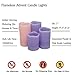 Adoria Advent Flameless LED Candles Set 4-Real Purple and Pink Pillar Candles Battery - 3pcs Purple(Tall 4/5/6 Inch) and 1pc Pink(Tall 6 Inch)-Unscent -Color Changing,Home Decor. Camping, Praying